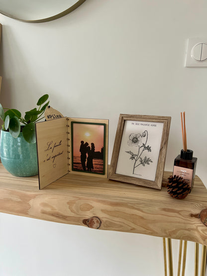 Cadre photo personnalisé en bois