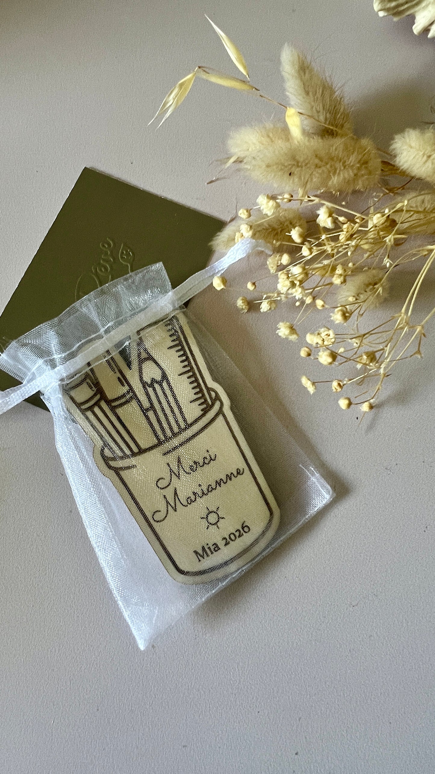 Magnet Pot à crayons personnalisé , Cadeau maîtresse fin d'année