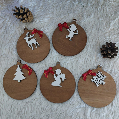 Boule de Noël en bois personnalisée prénom décoration de Noël pour sapin idée cadeau Noël, Noël famille