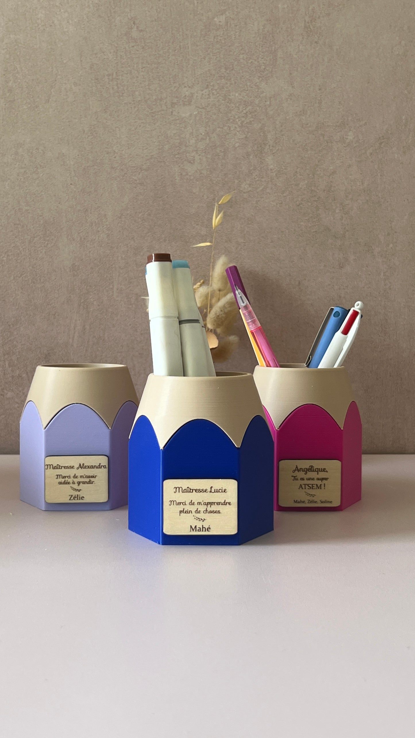 Pot à crayons personnalisé , Cadeau maîtresse maître fin d'année