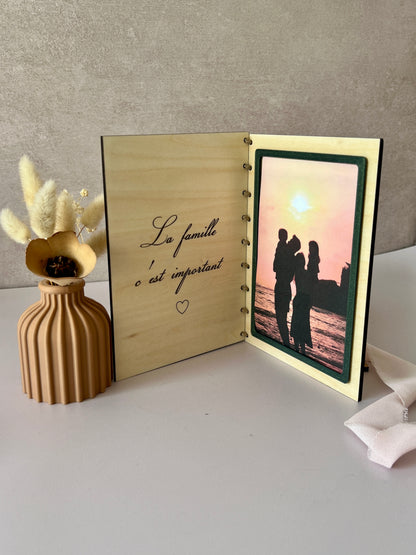 Cadre photo personnalisé en bois