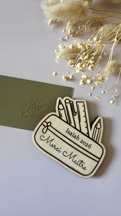 Magnet Trousse personnalisé — Cadeau maîtresse & ATSEM fin d'année