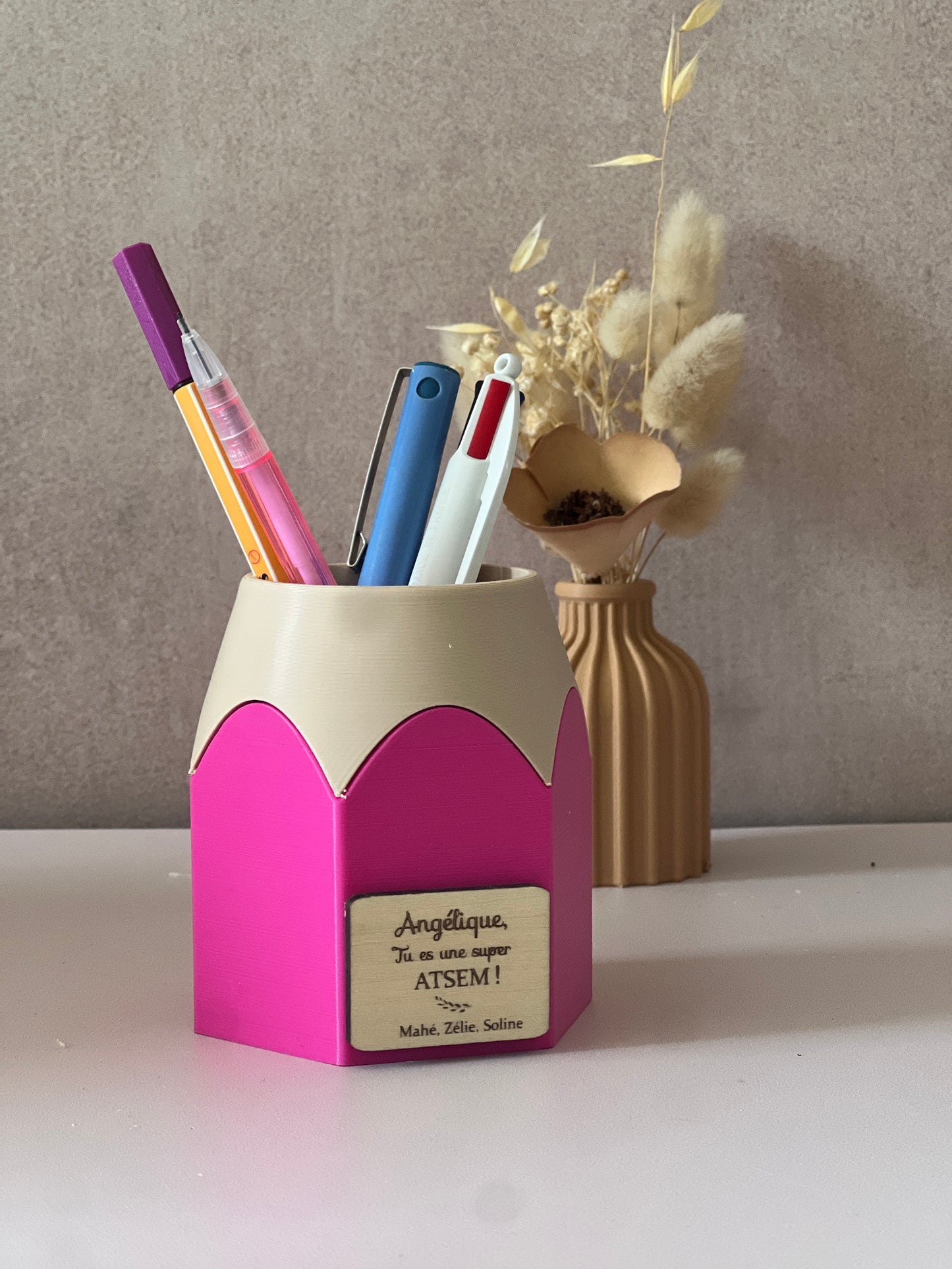 Pot à crayons personnalisé , Cadeau maîtresse maître fin d'année