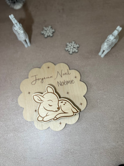 Carte cadeau en bois- carte de voeux