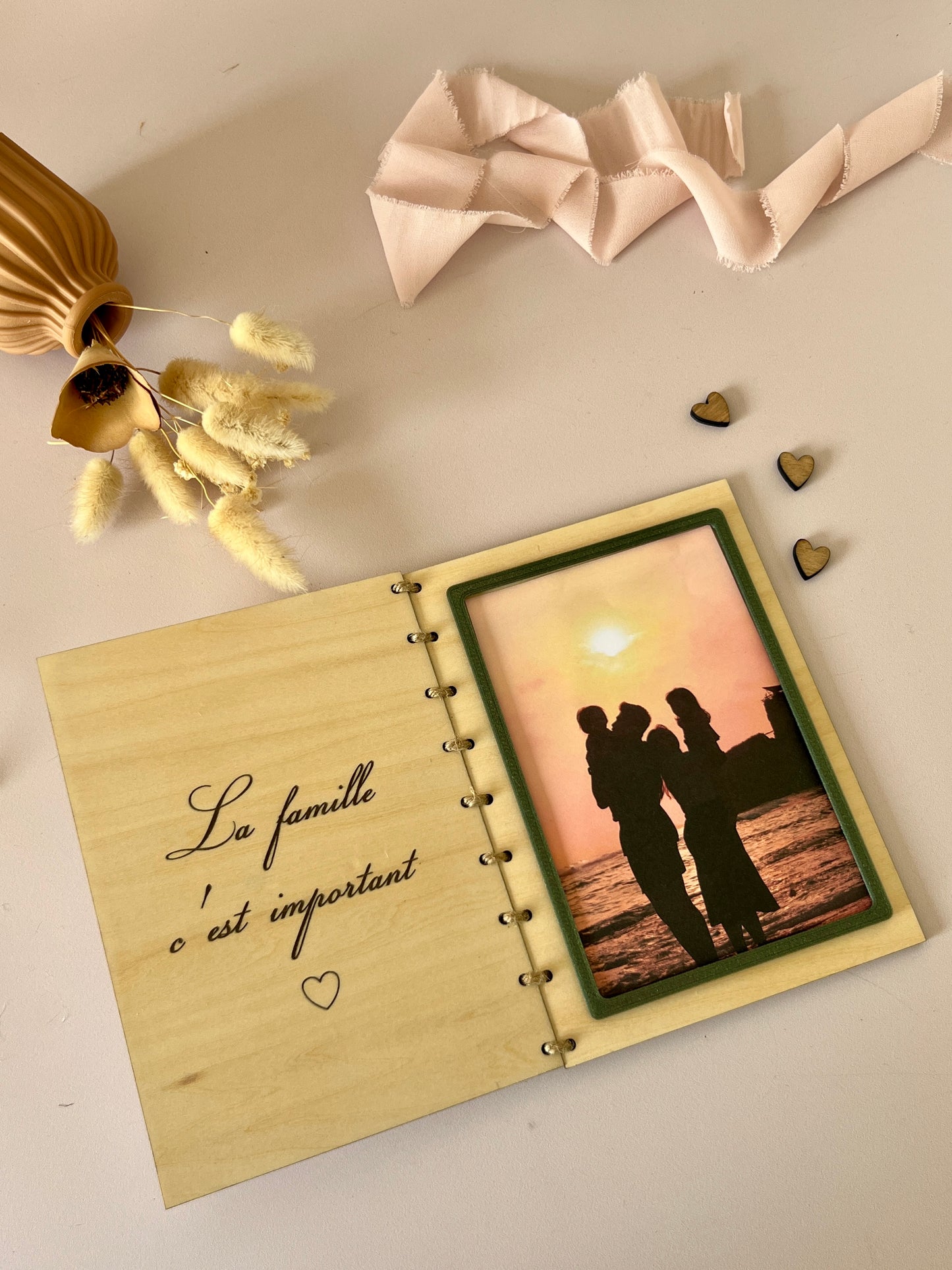 Cadre photo personnalisé en bois