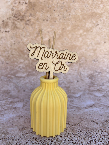 Diffuseur huile essentielle personnalisé – Cadeau maman mamie tata marraine – Fête des mères – Vase gravé – Idée cadeau femme