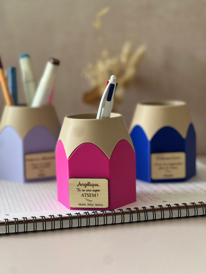 Pot à crayons personnalisé , Cadeau maîtresse maître fin d'année