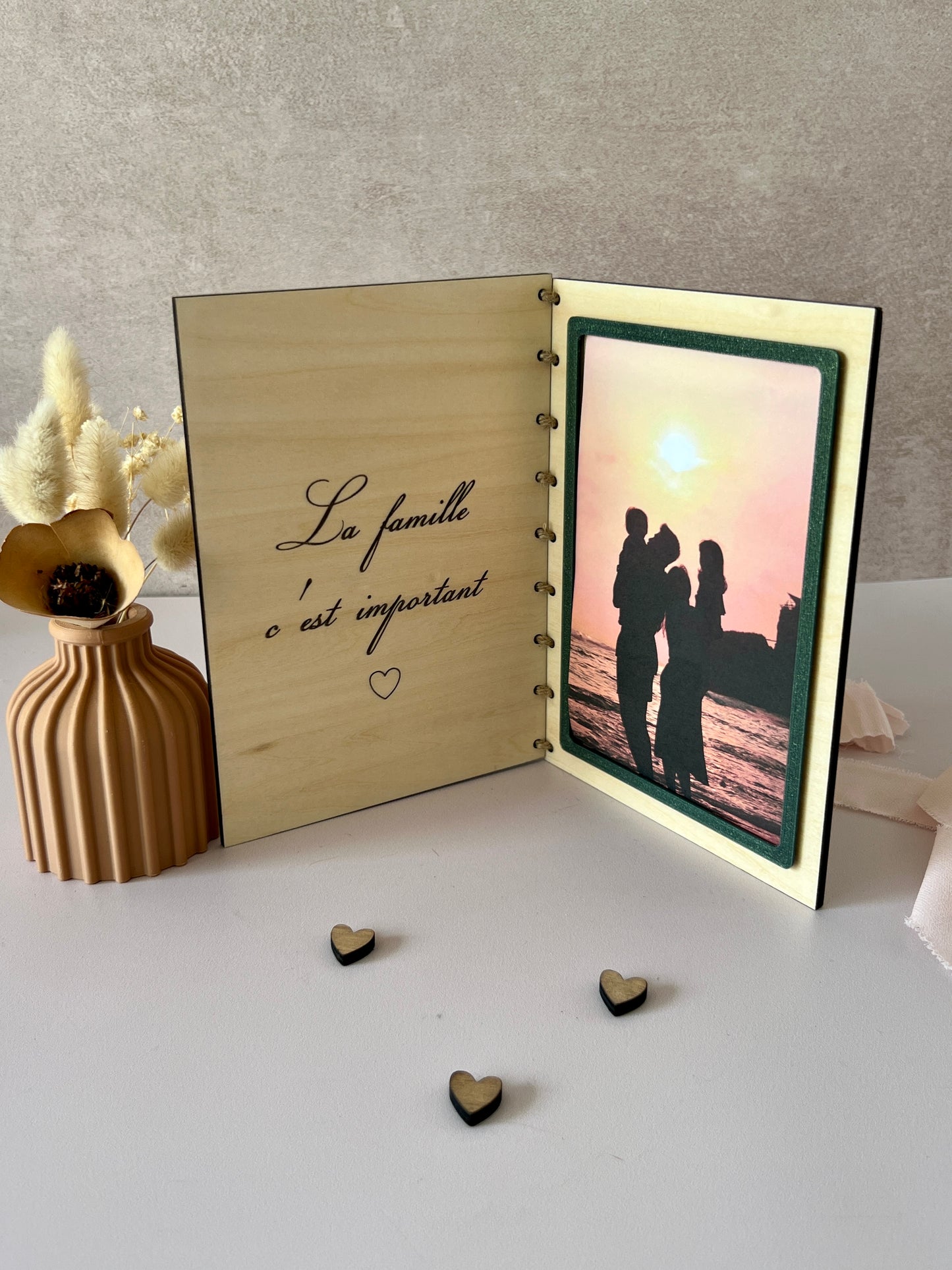 Cadre photo personnalisé en bois