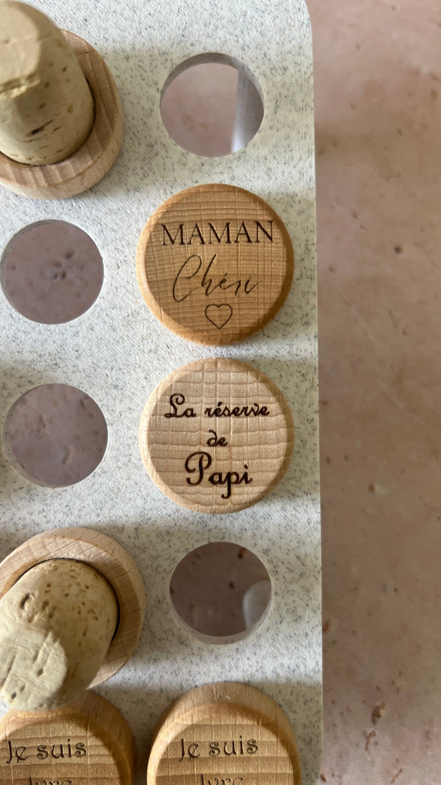 Bouchon bois liège Papi
