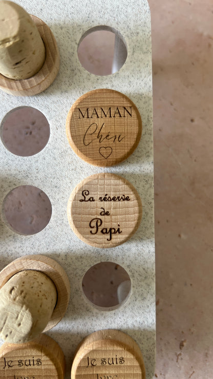 Bouchon bois liège Papi