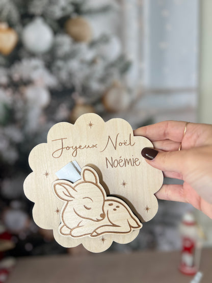 Carte cadeau en bois- carte de voeux