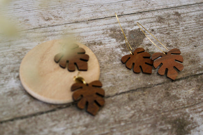 Boucles feuille tropicale