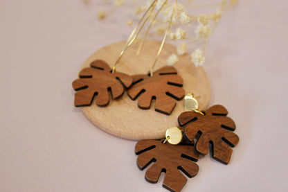 Boucles feuille tropicale