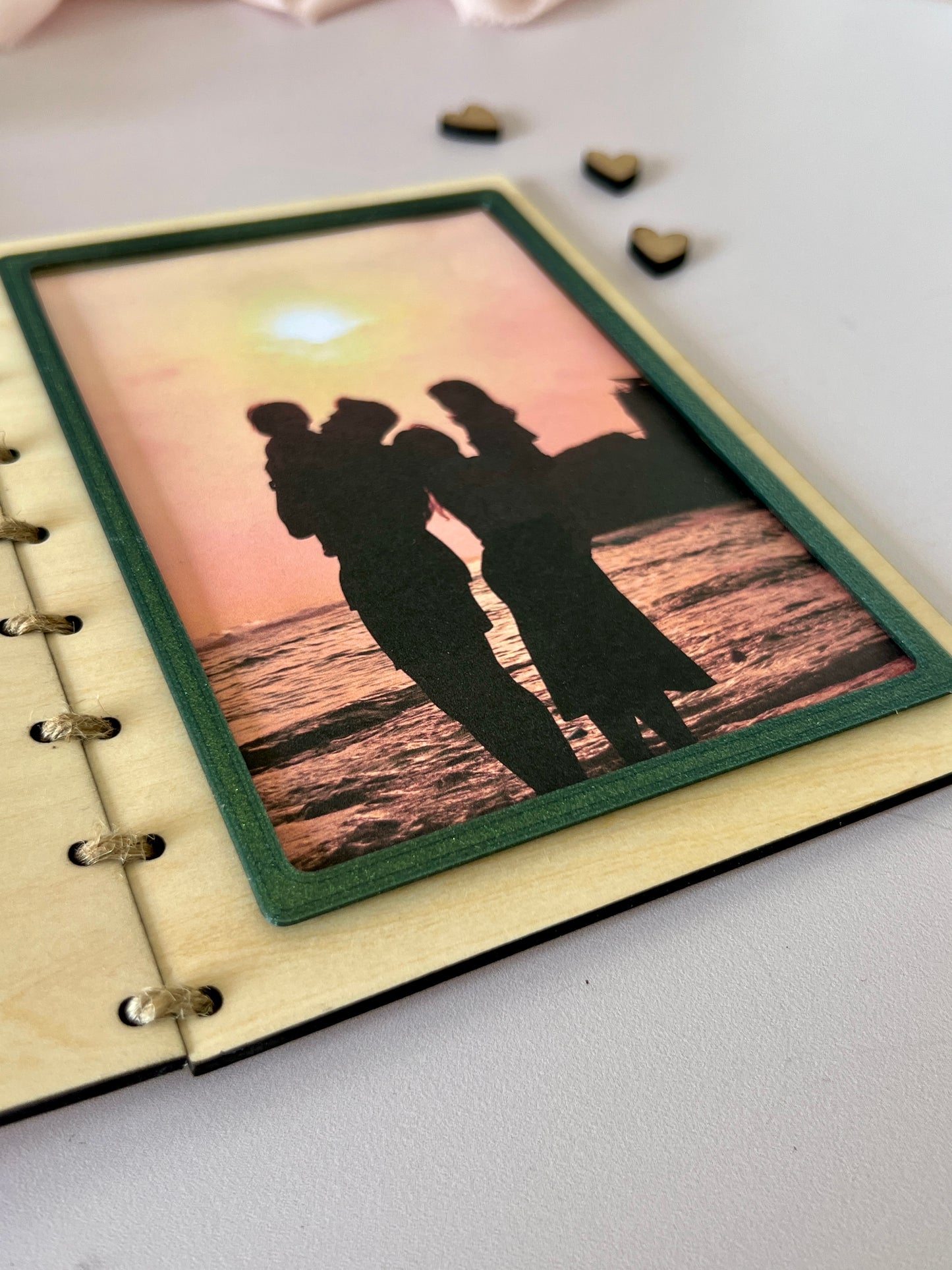 Cadre photo personnalisé en bois