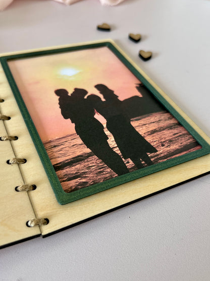Cadre photo personnalisé en bois