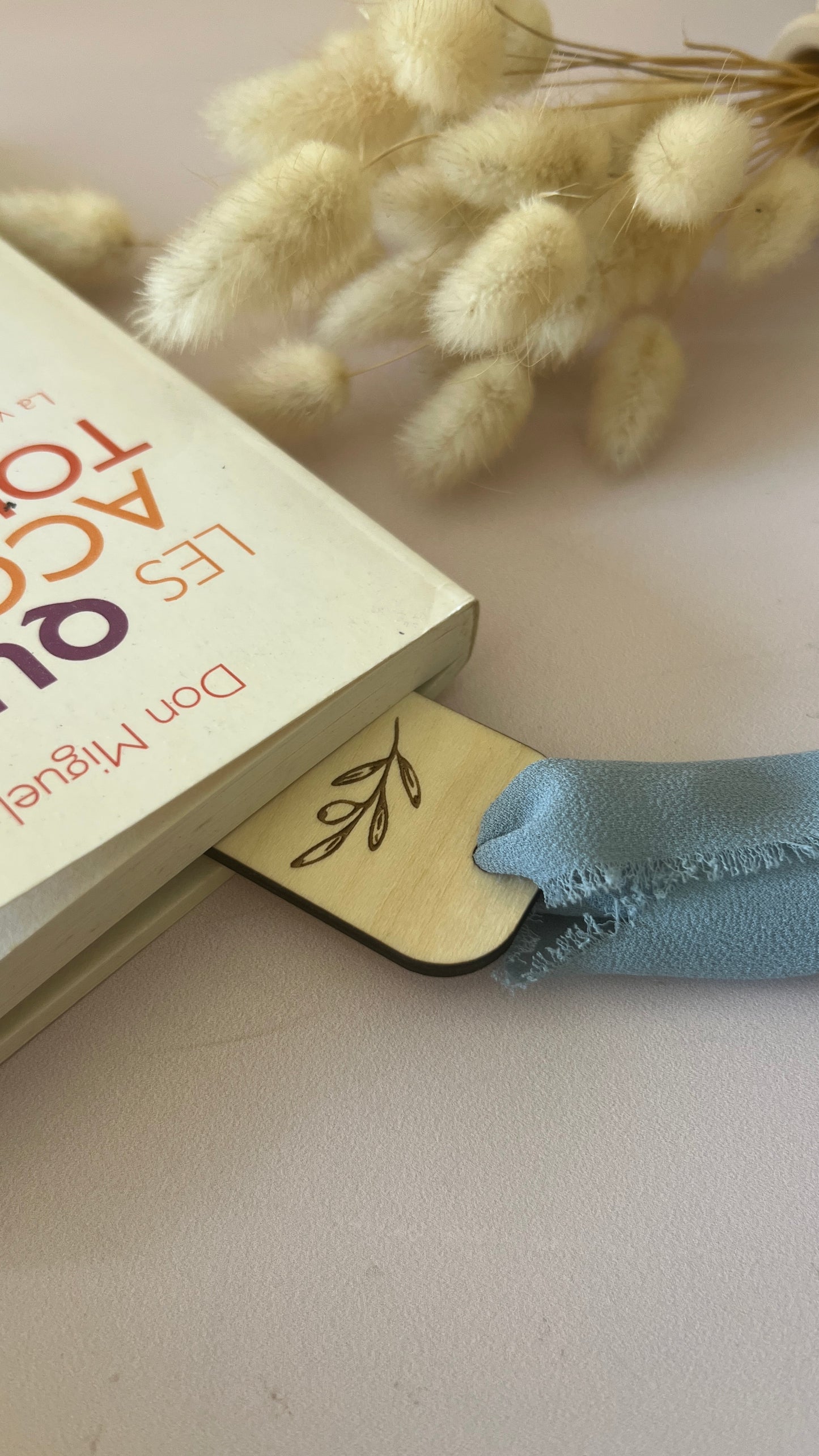 Marque-page en bois gravé « Bonne Lecture Maîtresse » cadeau fin d'année