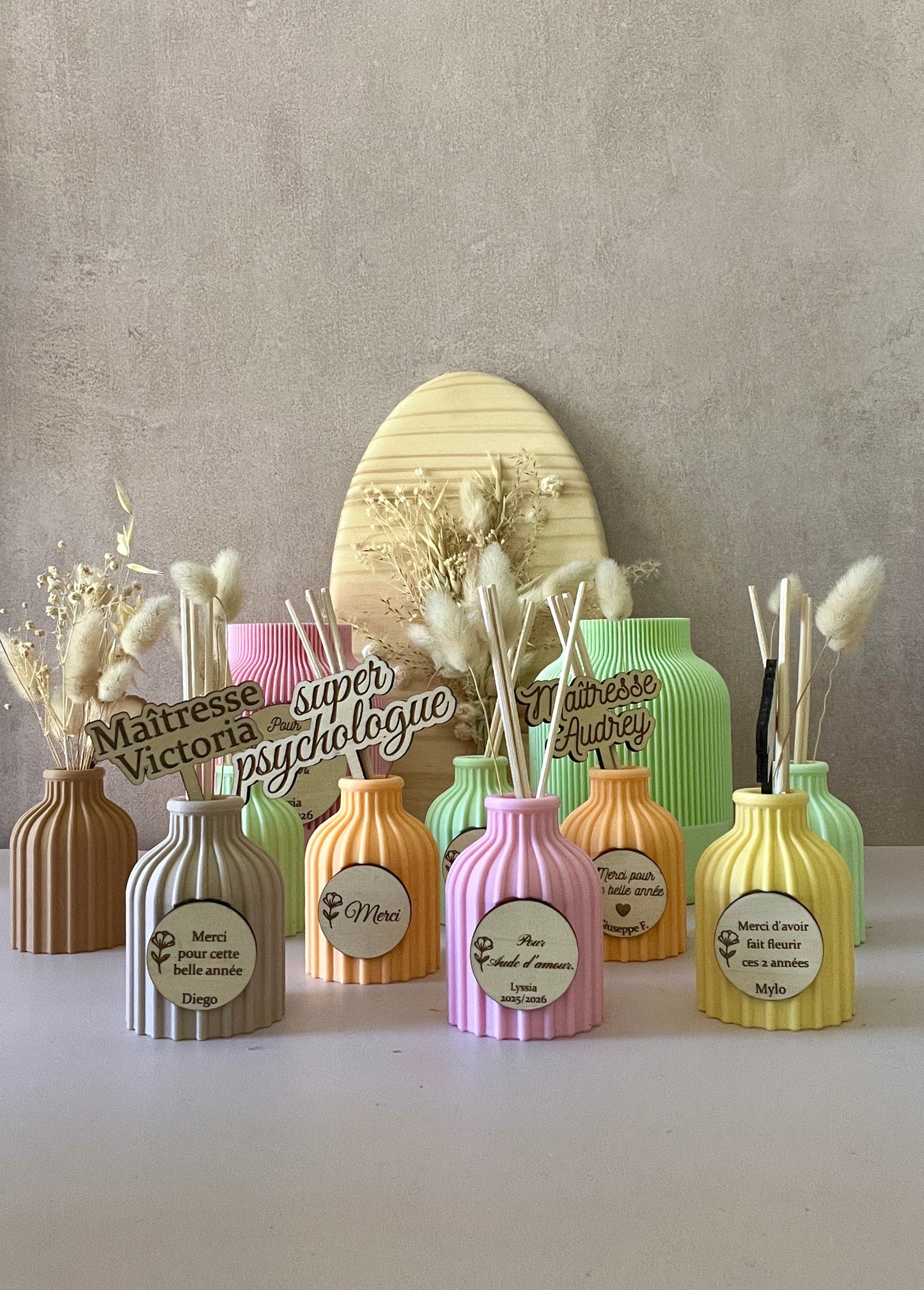Diffuseur huile essentielle personnalisé – Cadeau maman mamie tata marraine – Fête des mères – Vase gravé – Idée cadeau femme