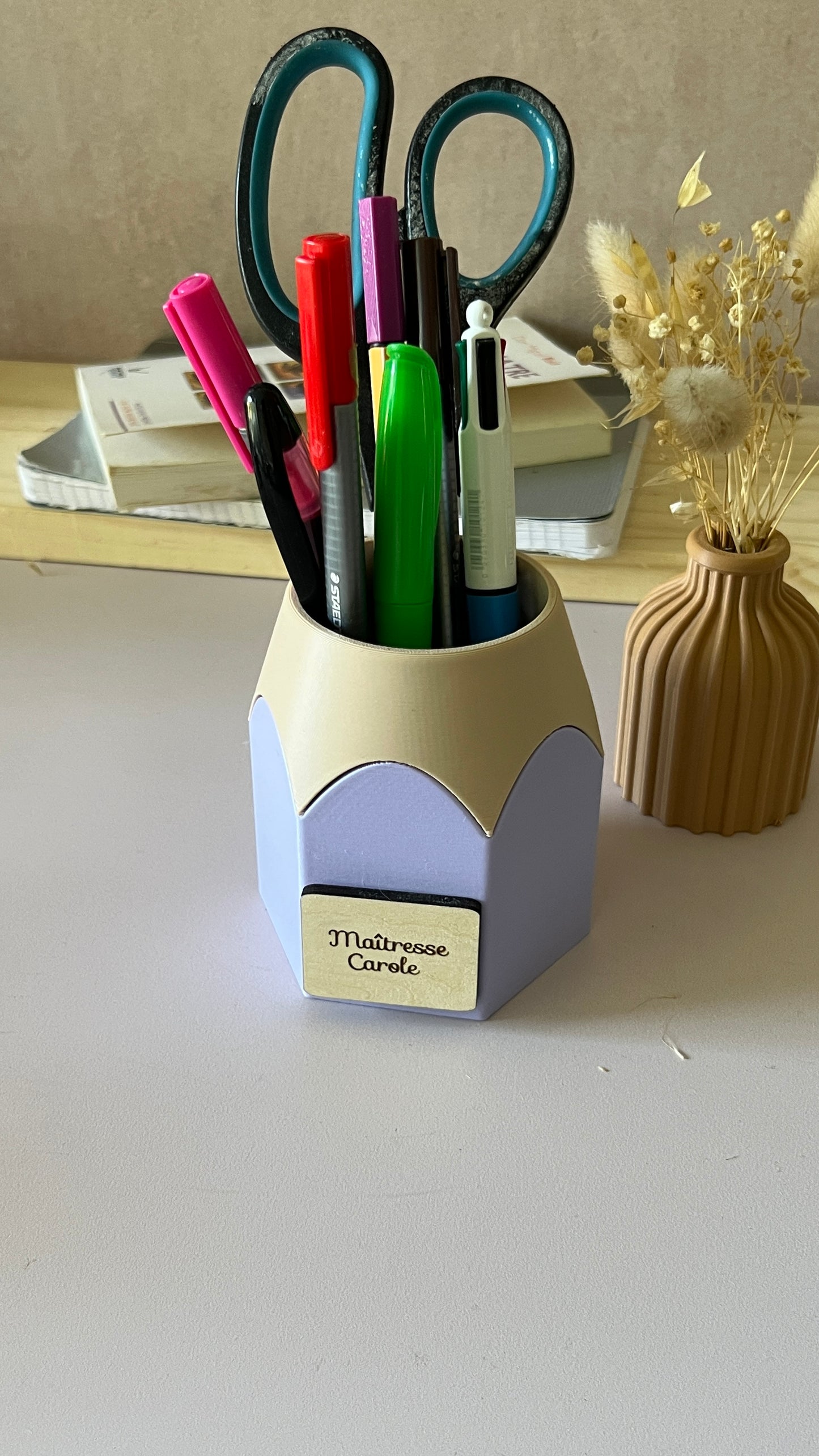 Pot à crayons personnalisé , Cadeau maîtresse maître fin d'année