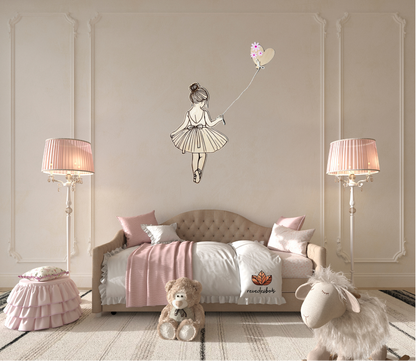 Décoration murale bois chambre enfant - danseuse