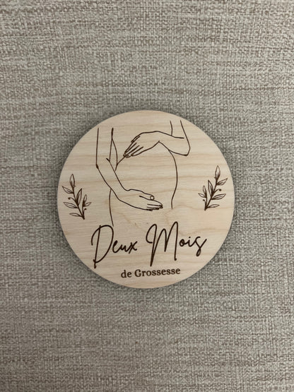 Cartes étapes rondes Grossesse