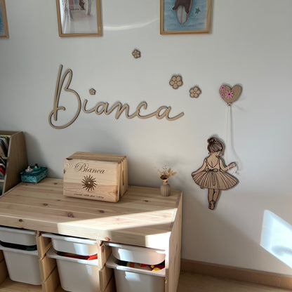 Ensemble de marguerites en bois, décoration murale chambre enfant