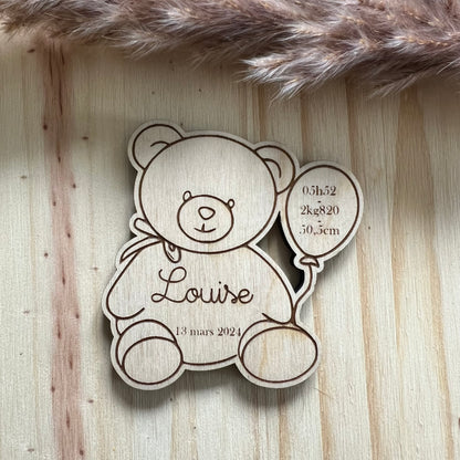 Faire-Part magnet de Naissance et Baptême en Forme d'Animaux