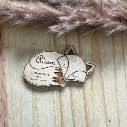 Faire-Part magnet de Naissance et Baptême en Forme d'Animaux