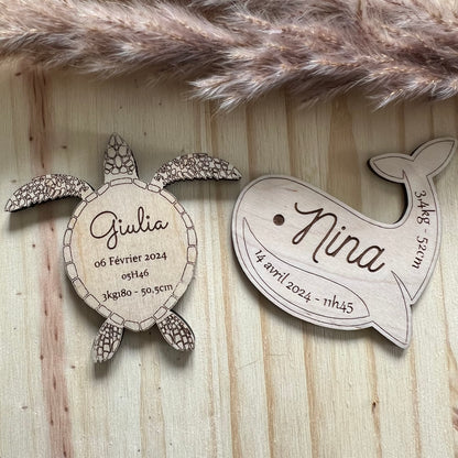 Faire-Part magnet de Naissance et Baptême en Forme d'Animaux