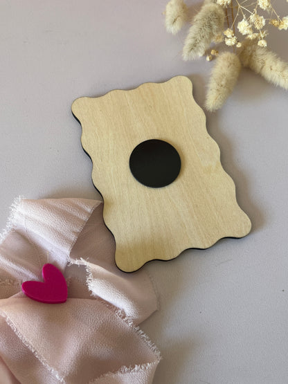cadre photo ondulé en bois magnet à personnaliser