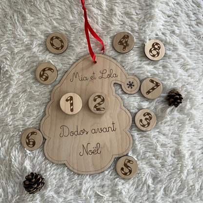 Calendrier de l'avent, compte à rebours Noël personnalisé