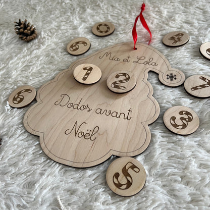 Calendrier de l'avent, compte à rebours Noël personnalisé