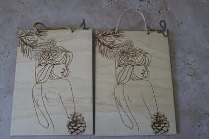 Tableau Femme pigne