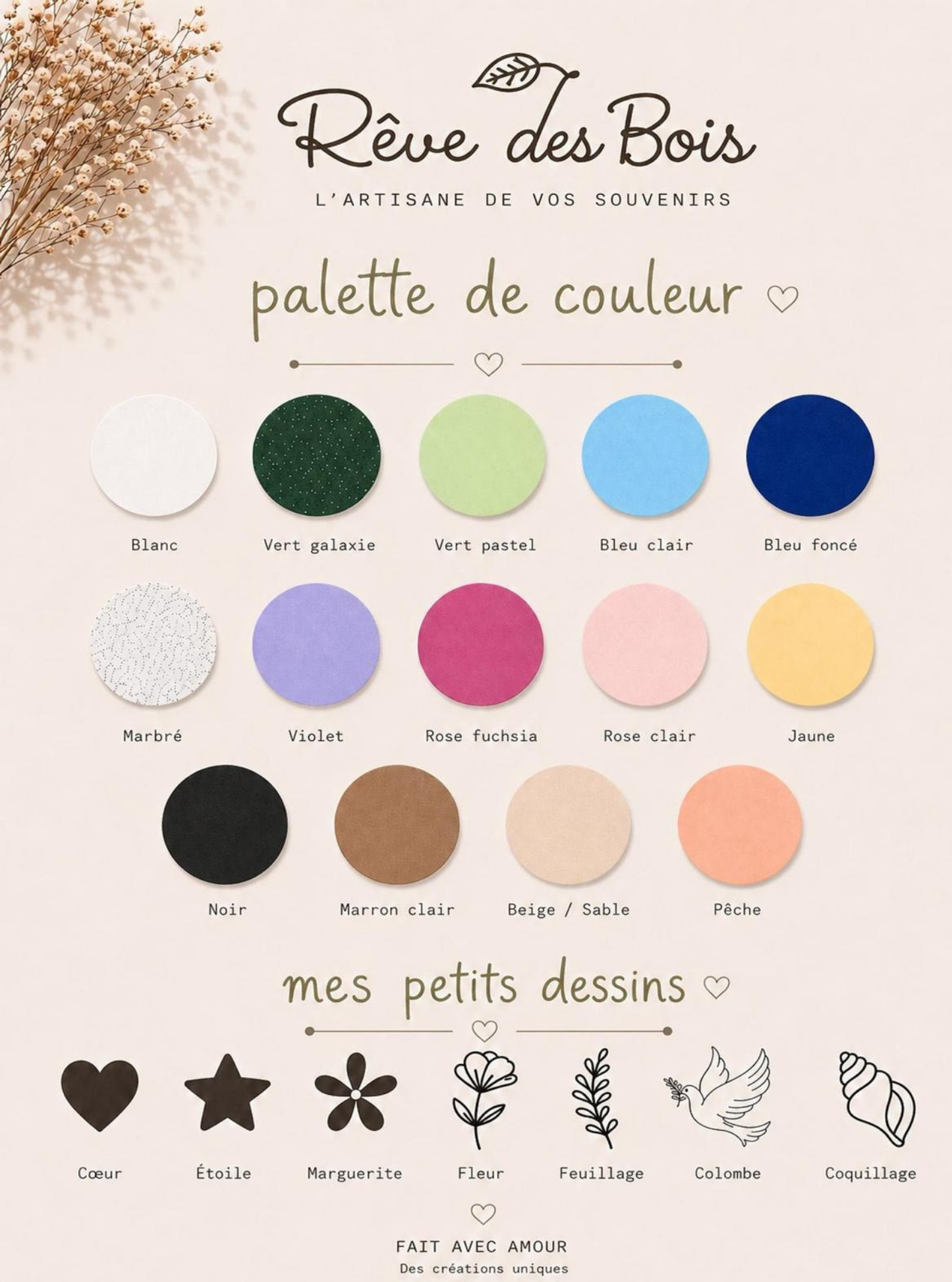 Vase personnalisé couleur et bois – cadeau pour elle