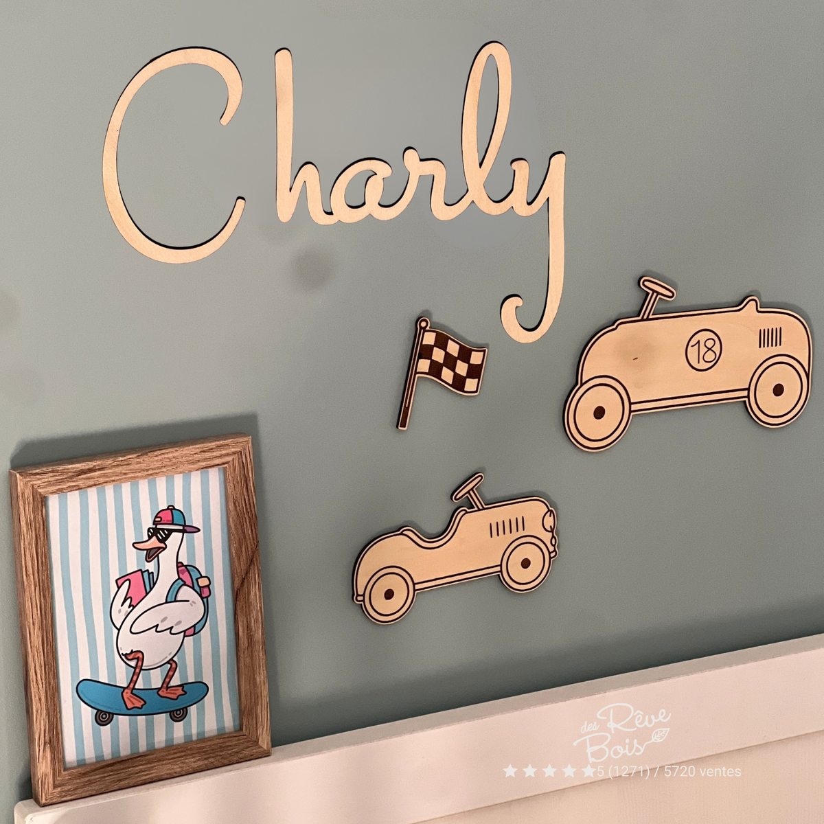 Prénom en bois personnalisé avec le prénom de l'enfant bébé idée cadeau  anniversaire naissance , décoration porte chambre avec lettres