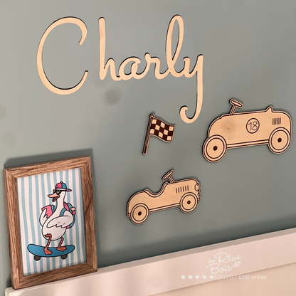 Prénom en bois personnalisé avec le prénom de l'enfant bébé idée cadeau  anniversaire naissance , décoration porte chambre avec lettres
