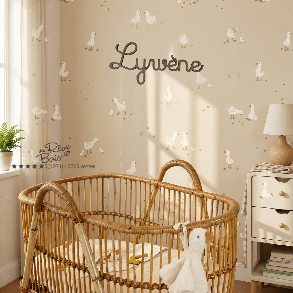 Prénom en bois personnalisé avec le prénom de l'enfant bébé idée cadeau  anniversaire naissance , décoration porte chambre avec lettres