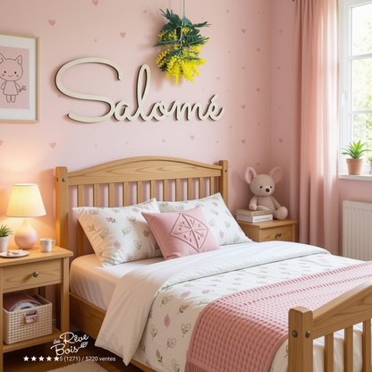 Prénom en bois personnalisé avec le prénom de l'enfant bébé idée cadeau  anniversaire naissance , décoration porte chambre avec lettres