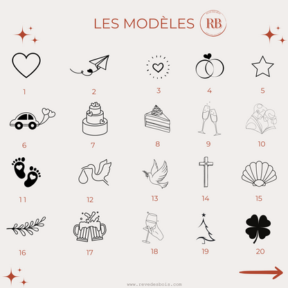 Bouchons en Bois et Liège Personnalisables pour Évènements - Cadeau Unique pour Mariages Anniversaires Baptêmes fête des pères parrain papi