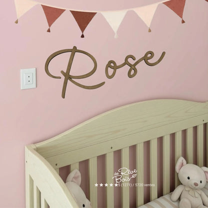 Prénom en bois personnalisé avec le prénom de l'enfant bébé idée cadeau  anniversaire naissance , décoration porte chambre avec lettres