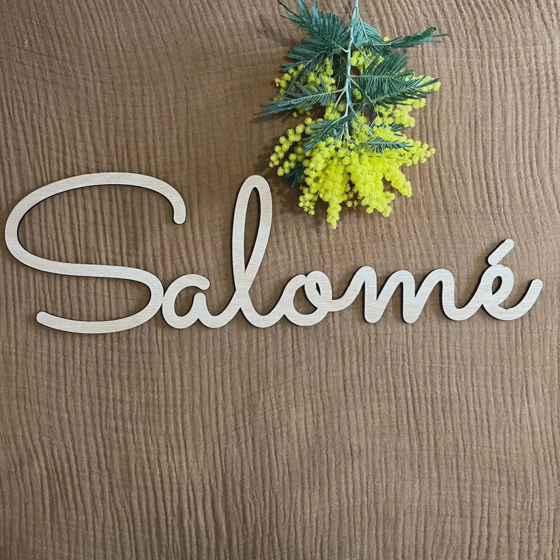Prénom en bois personnalisé avec le prénom de l'enfant bébé idée cadeau  anniversaire naissance , décoration porte chambre avec lettres