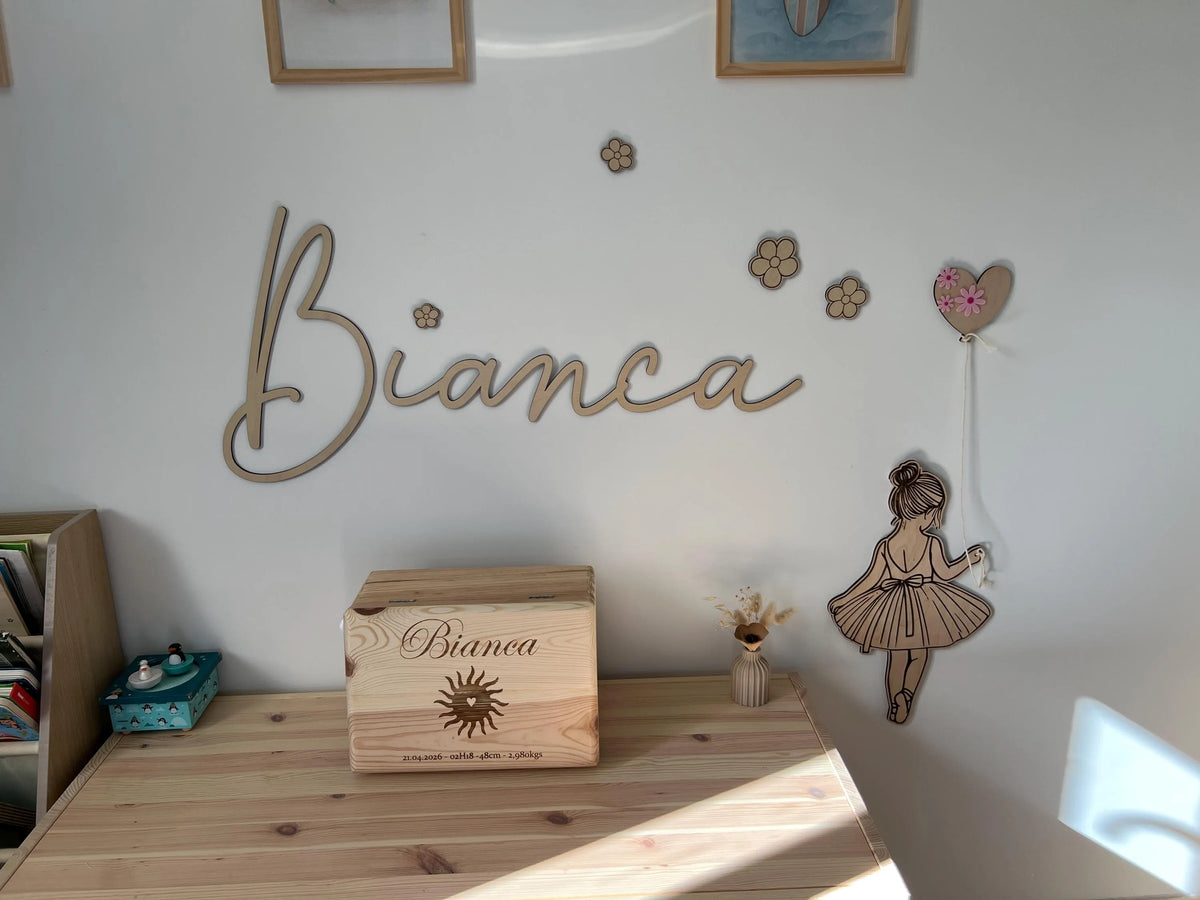 Prénom en bois personnalisé avec le prénom de l'enfant bébé idée cadeau  anniversaire naissance , décoration porte chambre avec lettres
