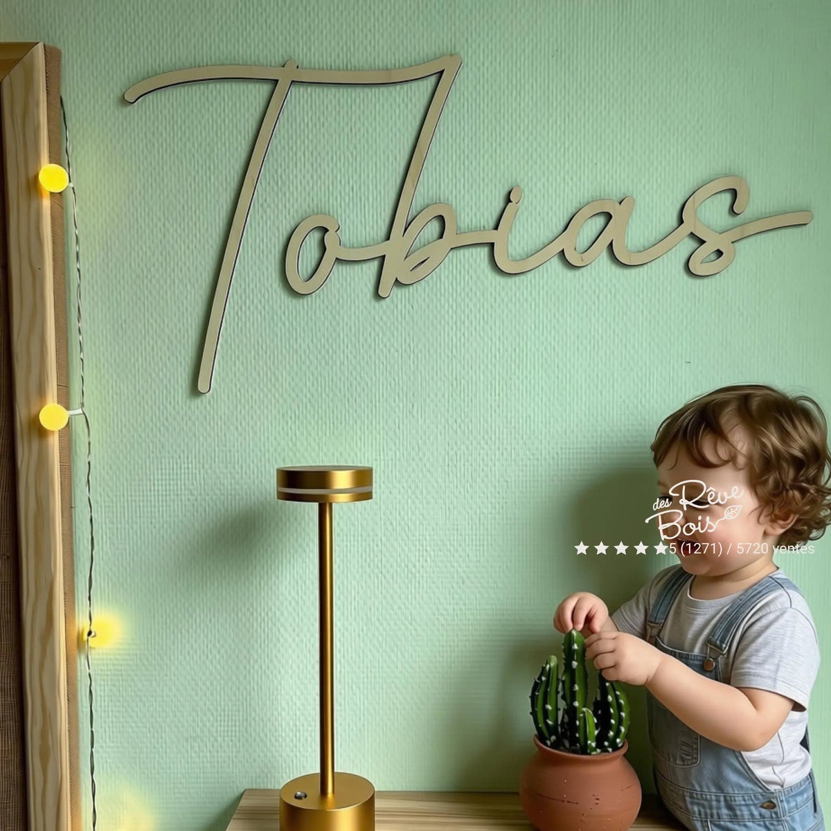 Prénom en bois personnalisé avec le prénom de l'enfant bébé idée cadeau  anniversaire naissance , décoration porte chambre avec lettres