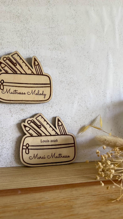 Magnet Trousse personnalisé — Cadeau maîtresse & ATSEM fin d'année