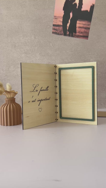 Cadre photo personnalisé en bois