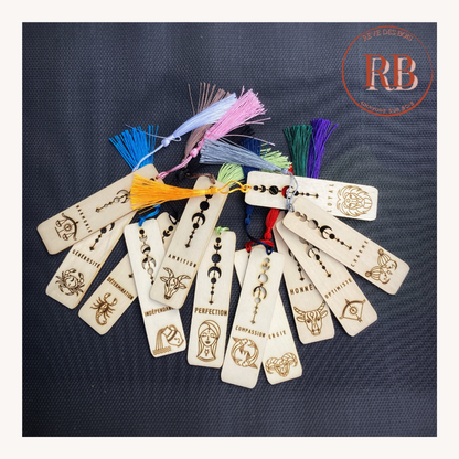 Marque page bois Signes astrologiques