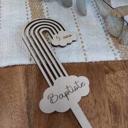 Décoration gâteau , cake topper Nuage arc en ciel personnalisable