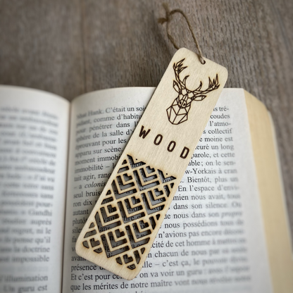 Marque page bois Animaux