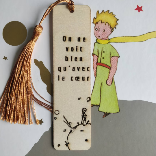 Marque page bois  Le Petit Prince – REVEDESBOIS