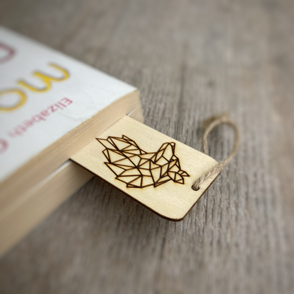 Marque page bois Animaux