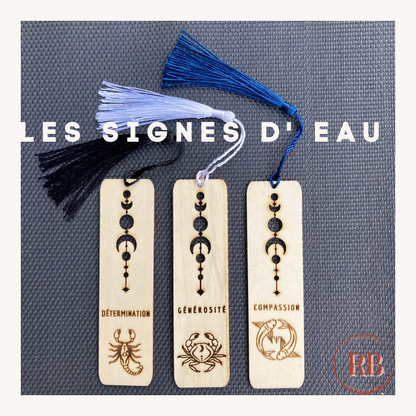 Marque page bois Signes astrologiques